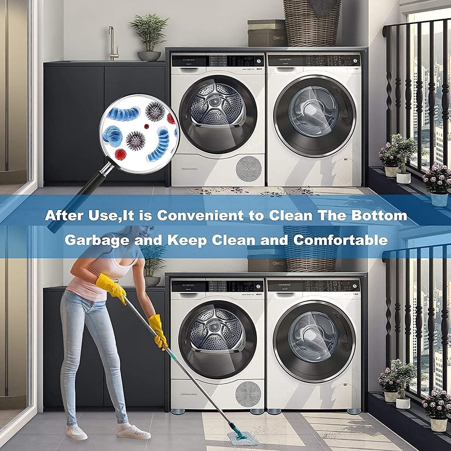 Universal Anti-Slip Washing Machine & Fridge Pads | Noise Reducing Feet