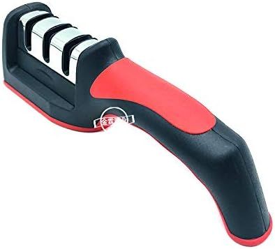 3-Stage Professional Knife Sharpener | Diamond Abrasive with Non-Slip Base