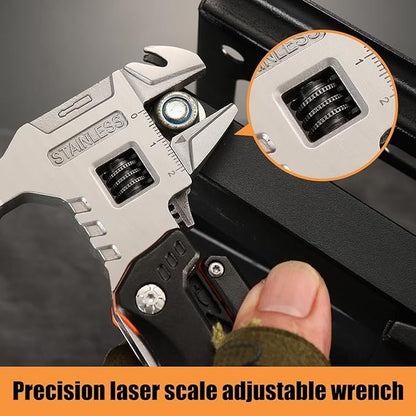 Professional 18-in-1 Multitool with Adjustable Wrench & Wire Cutters