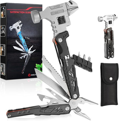 Professional 18-in-1 Multitool with Adjustable Wrench & Wire Cutters