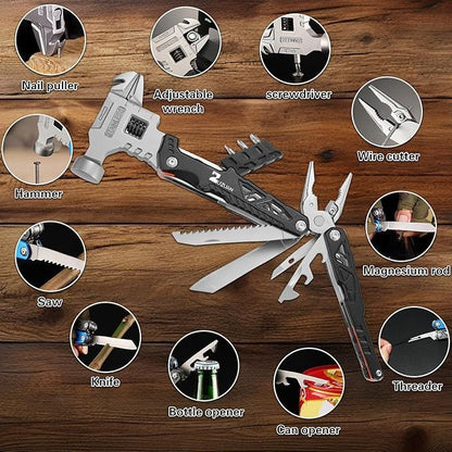 Professional 18-in-1 Multitool with Adjustable Wrench & Wire Cutters